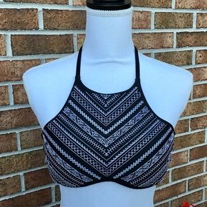 💰10/$50💰Medium Black & White Bikini Swim Top